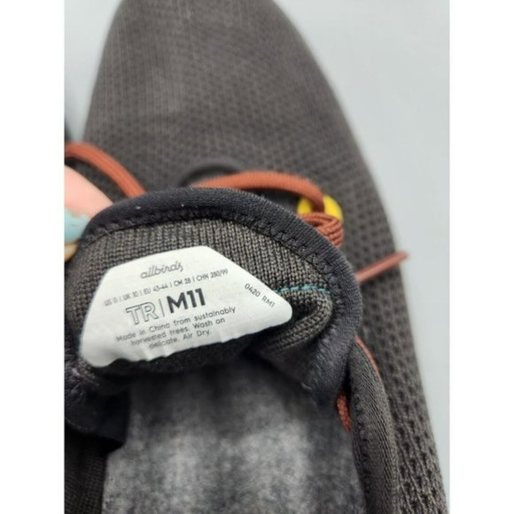 Allbirds Tree Runner  Shoes Mens 11 Black Yellow Eyelets 0420 RM1 Sneakers main image 7